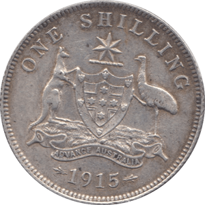 1915 SILVER ONE SHILLING AUSTRALIA - SILVER WORLD COINS - Cambridgeshire Coins