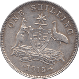 1915 SILVER ONE SHILLING AUSTRALIA - SILVER WORLD COINS - Cambridgeshire Coins