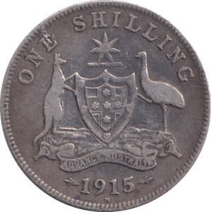 1915 SILVER ONE SHILLING AUSTRALIA - SILVER WORLD COINS - Cambridgeshire Coins