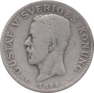 1915 SWEDEN SILVER ONE KRONE - SILVER WORLD COINS - Cambridgeshire Coins