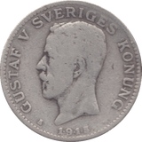 1915 SWEDEN SILVER ONE KRONE - SILVER WORLD COINS - Cambridgeshire Coins