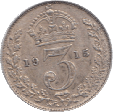 1915 THREEPENCE ( EF ) 23 - Threepence - Cambridgeshire Coins