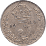 1915 THREEPENCE ( EF ) 23 - Threepence - Cambridgeshire Coins