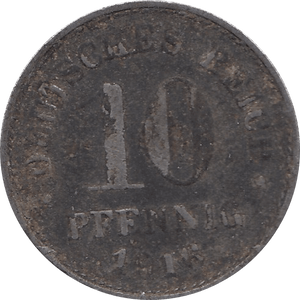 1916 10 PFENNIG WW1 GERMANY - WORLD COINS - Cambridgeshire Coins