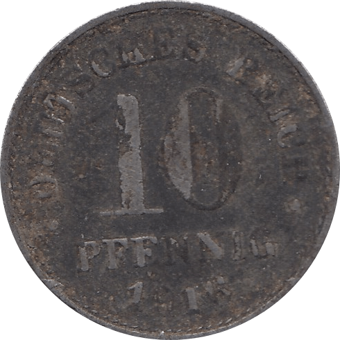 1916 10 PFENNIG WW1 GERMANY - WORLD COINS - Cambridgeshire Coins