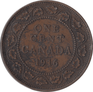 1916 CANADA ONE CENT - WORLD COINS - Cambridgeshire Coins