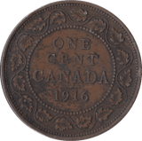 1916 CANADA ONE CENT - WORLD COINS - Cambridgeshire Coins