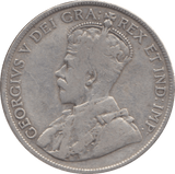 1916 CANADA SILVER 50 CENTS - WORLD SILVER COINS - Cambridgeshire Coins