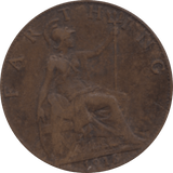 1916 FARTHING 2 ( VF ) 53 - Farthing - Cambridgeshire Coins