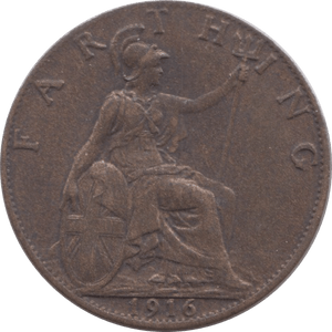 1916 FARTHING ( EF ) - Farthing - Cambridgeshire Coins