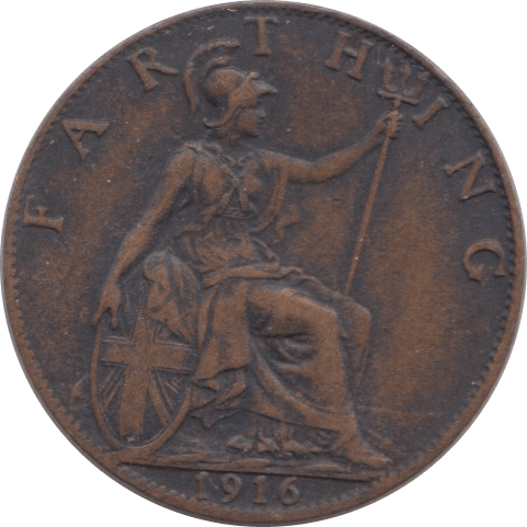 1916 FARTHING ( FAIR ) - Farthing - Cambridgeshire Coins