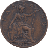 1916 FARTHING ( FAIR ) - Farthing - Cambridgeshire Coins