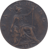 1916 FARTHING ( GVF ) 3 - Farthing - Cambridgeshire Coins