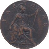 1916 FARTHING ( GVF ) 6 - Farthing - Cambridgeshire Coins