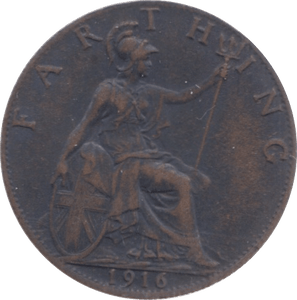1916 FARTHING ( GVF ) 7 - Farthing - Cambridgeshire Coins