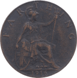 1916 FARTHING ( VF ) 4 - Farthing - Cambridgeshire Coins