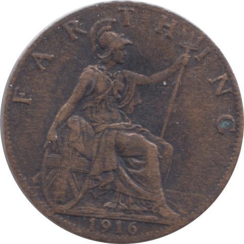 1916 FARTHING ( VF ) - Farthing - Cambridgeshire Coins