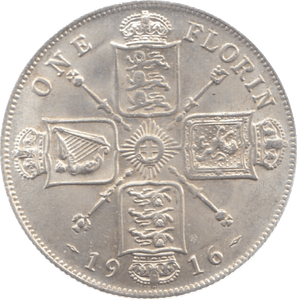 1916 FLORIN ( AUNC ) 11 - Florin - Cambridgeshire Coins