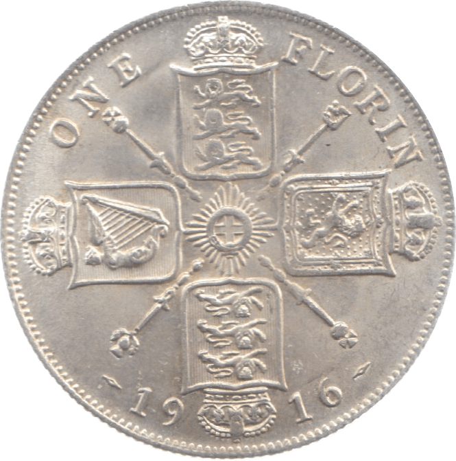 1916 FLORIN ( AUNC ) 11 - Florin - Cambridgeshire Coins