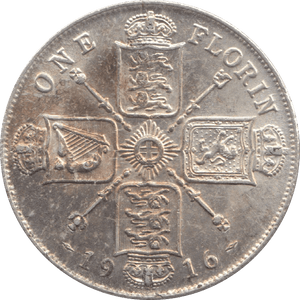 1916 FLORIN ( AUNC ) 5 - Florin - Cambridgeshire Coins