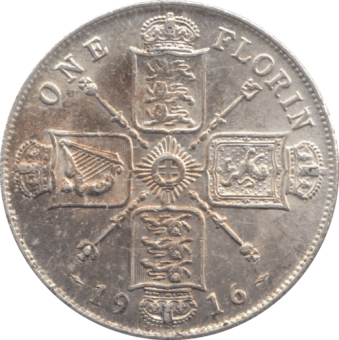 1916 FLORIN ( AUNC ) 5 - Florin - Cambridgeshire Coins