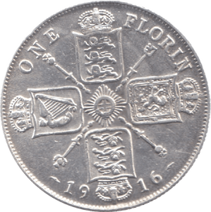 1916 FLORIN ( EF ) 6 - Florin - Cambridgeshire Coins
