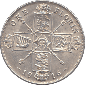 1916 FLORIN ( EF ) - Florin - Cambridgeshire Coins
