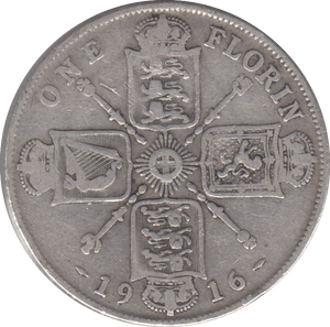 1916 FLORIN ( FINE ) 6 - Florin - Cambridgeshire Coins