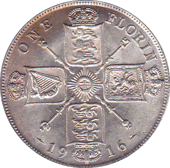 1916 FLORIN ( GEF ) - Florin - Cambridgeshire Coins