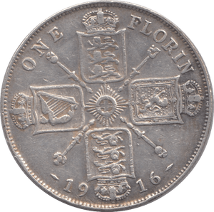 1916 FLORIN ( GF ) - FLORIN - Cambridgeshire Coins