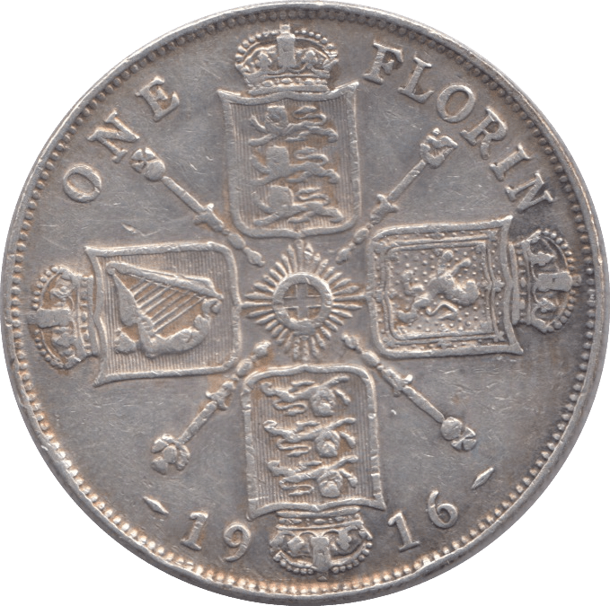 1916 FLORIN ( GF ) - FLORIN - Cambridgeshire Coins