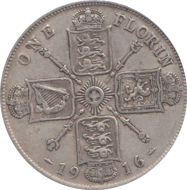 1916 FLORIN ( VF ) 28 - Florin - Cambridgeshire Coins
