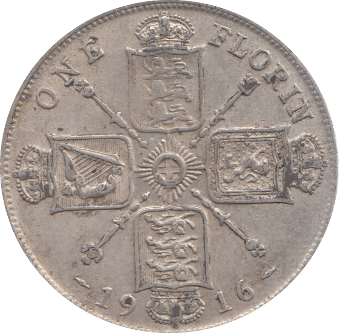 1916 FLORIN ( VF ) 28 - Florin - Cambridgeshire Coins