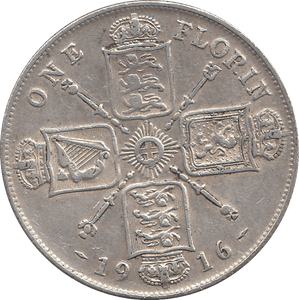 1916 FLORIN ( VF ) 3 - Florin - Cambridgeshire Coins