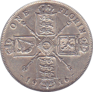 1916 FLORIN ( VF ) D - Florin - Cambridgeshire Coins