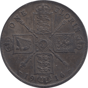 1916 FLORIN ( VF ) TONNED - Florin - Cambridgeshire Coins