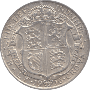 1916 HALFCROWN ( EF ) 28 - Halfcrown - Cambridgeshire Coins