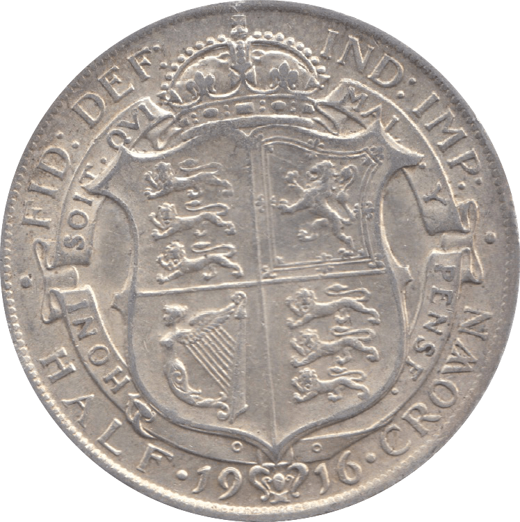 1916 HALFCROWN ( EF ) 28 - Halfcrown - Cambridgeshire Coins
