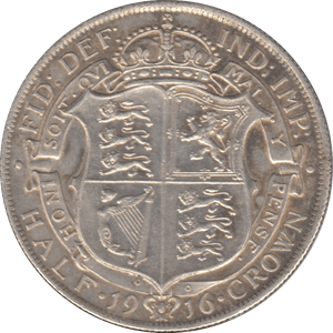 1916 HALFCROWN ( EF ) 7 - Halfcrown - Cambridgeshire Coins