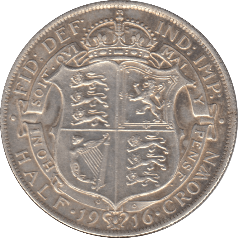 1916 HALFCROWN ( EF ) 7 - Halfcrown - Cambridgeshire Coins