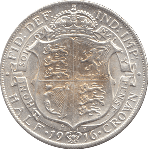 1916 HALFCROWN ( EF ) 7 - Halfcrown - Cambridgeshire Coins