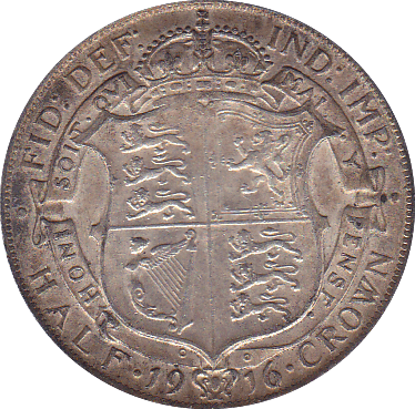 1916 HALFCROWN ( EF ) A - Halfcrown - Cambridgeshire Coins