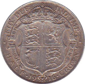 1916 HALFCROWN ( EF ) C - Halfcrown - Cambridgeshire Coins