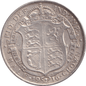 1916 HALFCROWN ( EF ) - Halfcrown - Cambridgeshire Coins