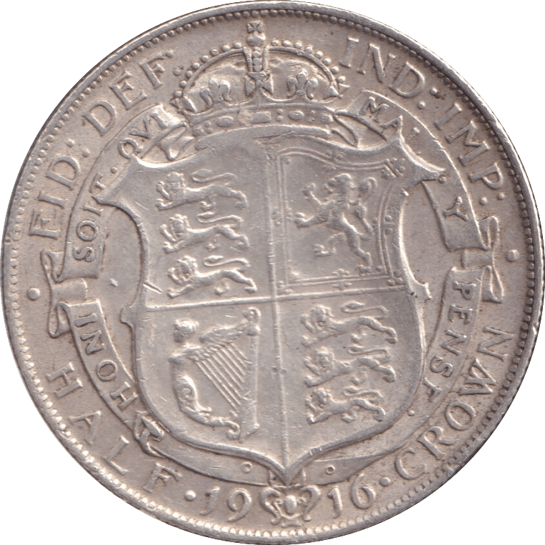 1916 HALFCROWN ( EF ) - Halfcrown - Cambridgeshire Coins