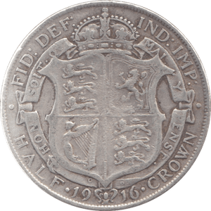 1916 HALFCROWN ( FINE ) 10 - Halfcrown - Cambridgeshire Coins