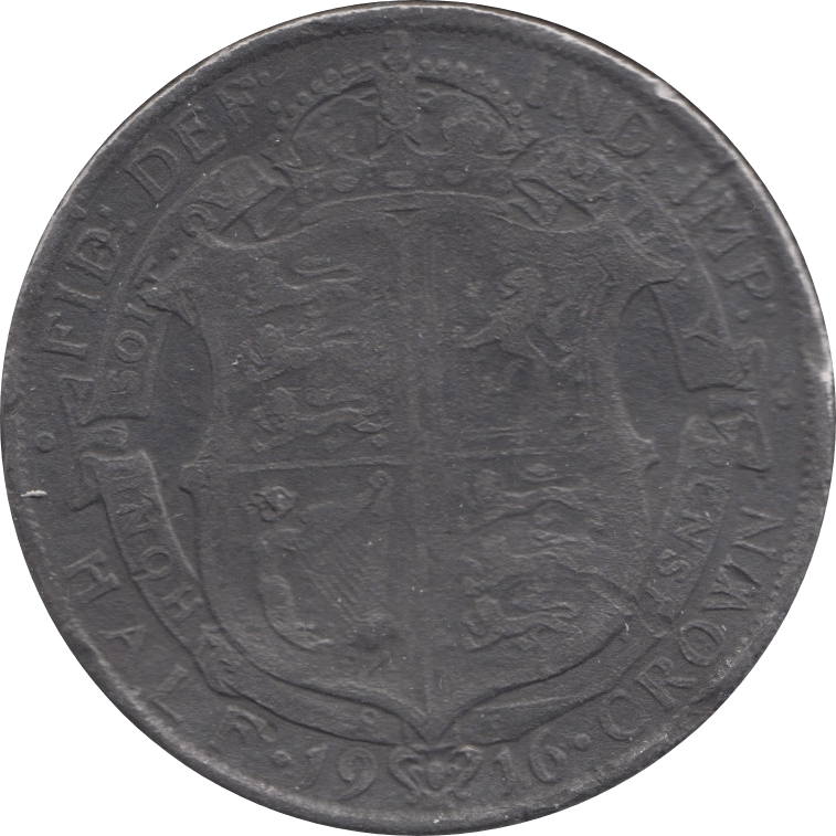 1916 HALFCROWN FORGERY ( GF ) 1 - Halfcrown - Cambridgeshire Coins