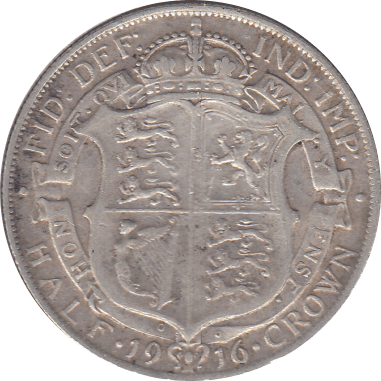 1916 HALFCROWN ( GF ) 3 - Halfcrown - Cambridgeshire Coins