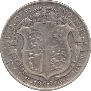 1916 HALFCROWN ( GF ) 8 - Halfcrown - Cambridgeshire Coins