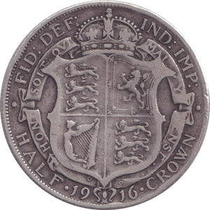 1916 HALFCROWN ( GF ) - halfcrown - Cambridgeshire Coins